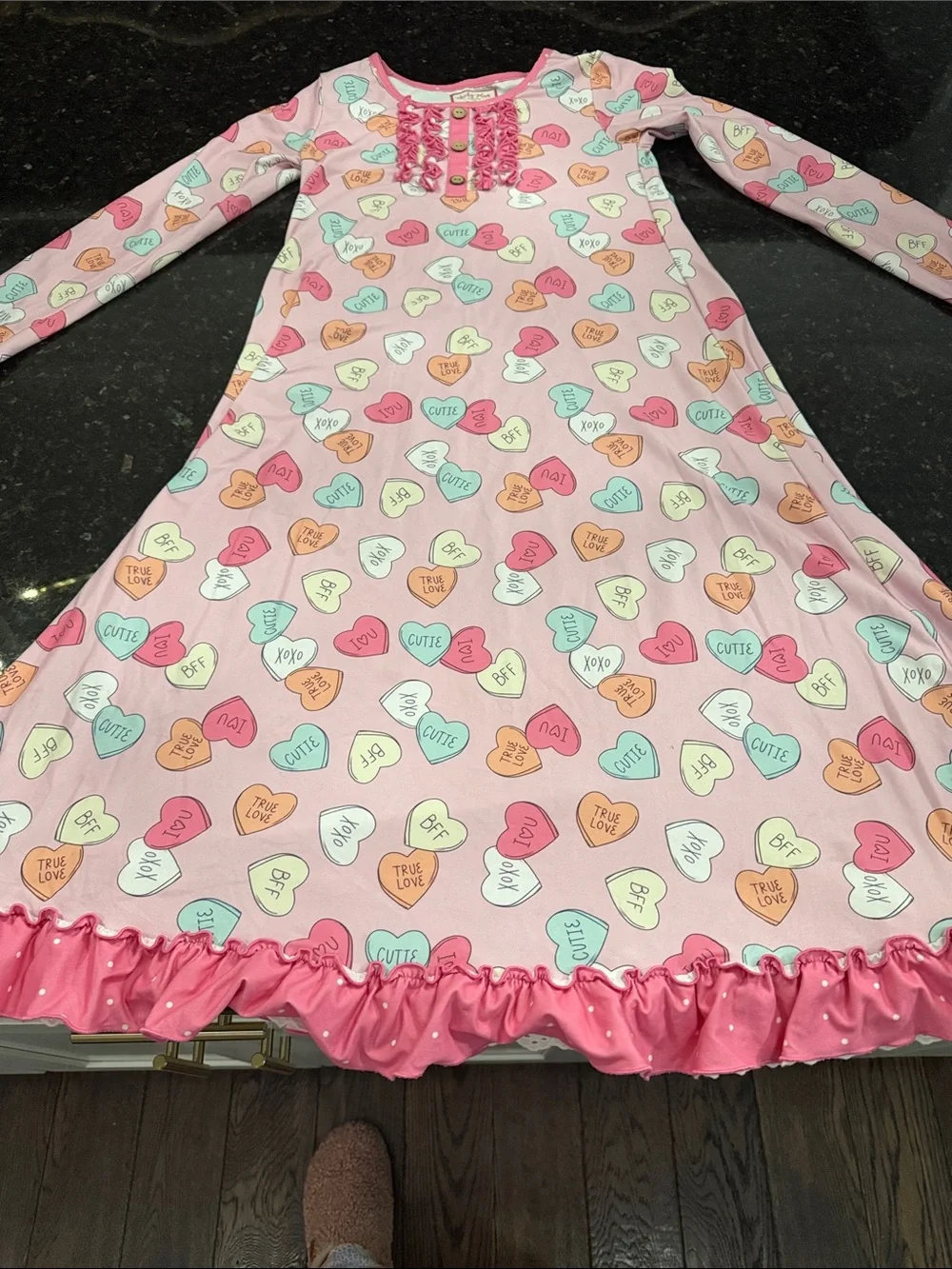 Cheeky Plum Pink Long-Sleeve Nightgown